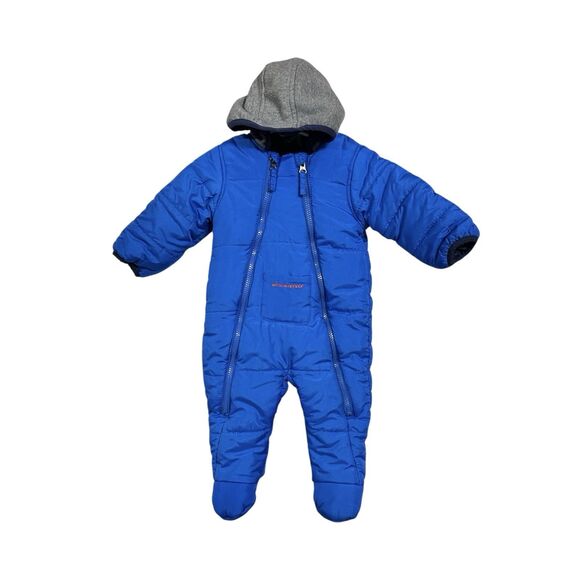 WeatherProof Baby Boys Sz 6-9 Months Blue Hooded Snow Suit Bunting Winter - Picture 1 of 7